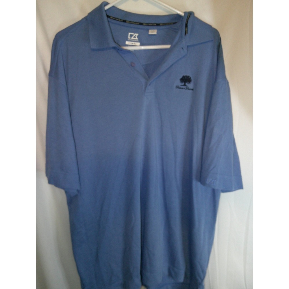 Cutter‎ & Buck Golf Polo Shirt Moisture Wicking Braves Brook Logo L